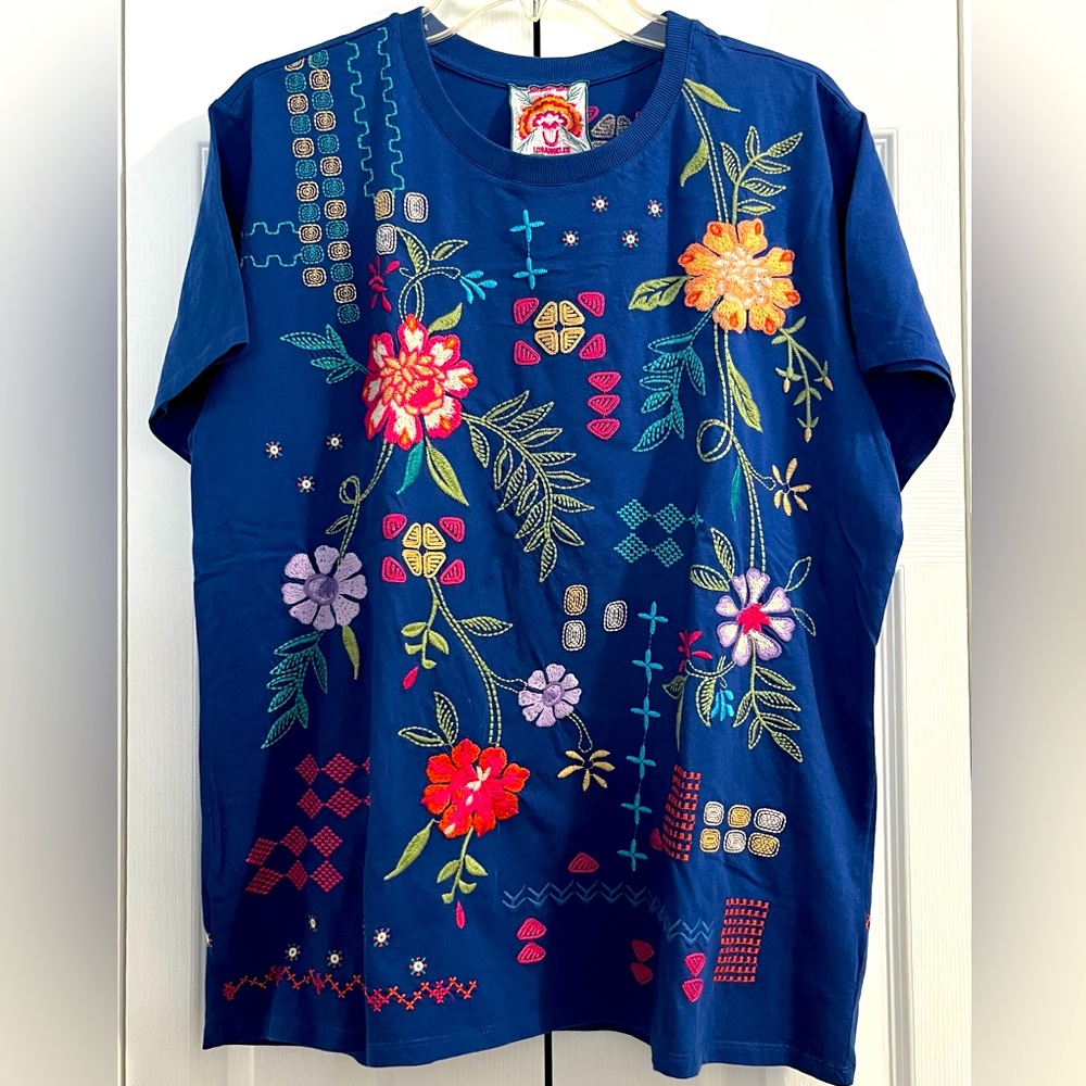 Johnny Was Katie crewneck tee XL